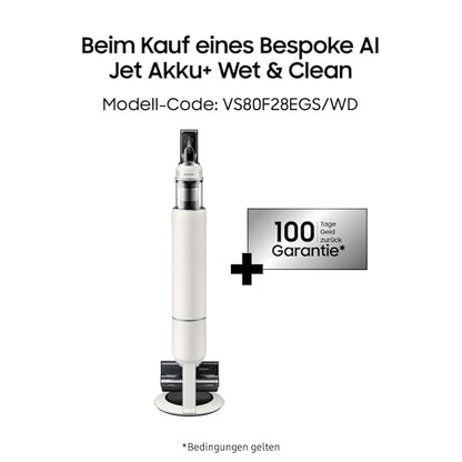 Samsung Bespoke AI Jet Akku+ Wet&Clean | 280 W, 2 Akkus, Wischfunktion, All-in-One-Station, Santorini Beige