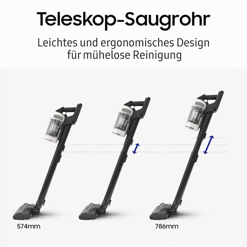 Samsung Bespoke AI Jet Akku+ Wet&Clean | 280 W, 2 Akkus, Wischfunktion, All-in-One-Station, Santorini Beige