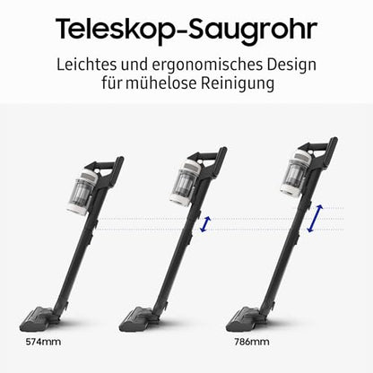 Samsung Bespoke AI Jet Akku+ Wet&Clean | 280 W, 2 Akkus, Wischfunktion, All-in-One-Station, Santorini Beige