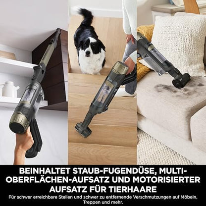Shark PowerDetect Clean & Empty Akku-Staubsauger IP3253EUT | Absaugstation, 70 Min Laufzeit, selbstentleerend, LED, Gold