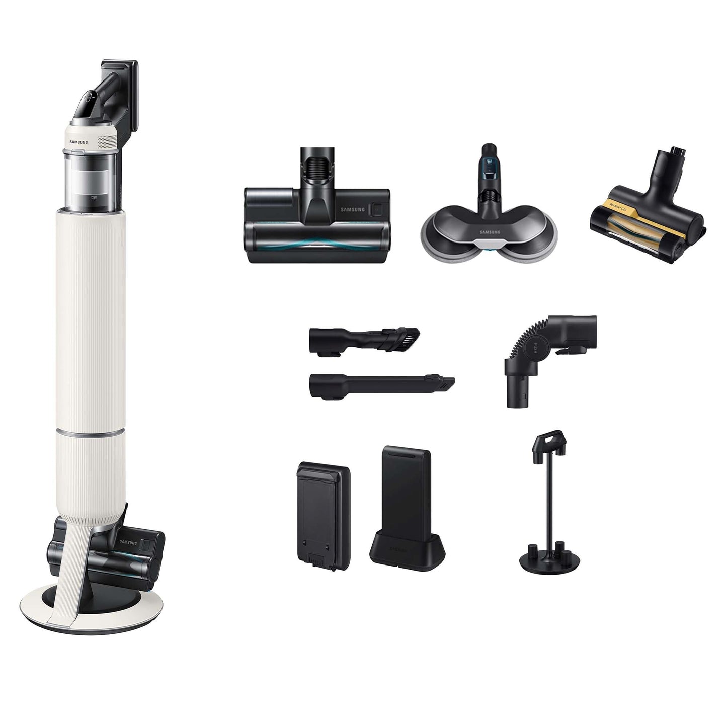 Samsung Bespoke AI Jet Akku+ Wet&Clean | 280 W, 2 Akkus, Wischfunktion, All-in-One-Station, Santorini Beige