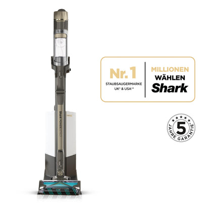 Shark PowerDetect Clean & Empty Akku-Staubsauger IP3253EUT | Absaugstation, 70 Min Laufzeit, selbstentleerend, LED, Gold