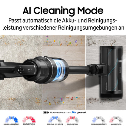 Samsung Bespoke AI Jet Akku+ Wet&Clean | 280 W, 2 Akkus, Wischfunktion, All-in-One-Station, Santorini Beige